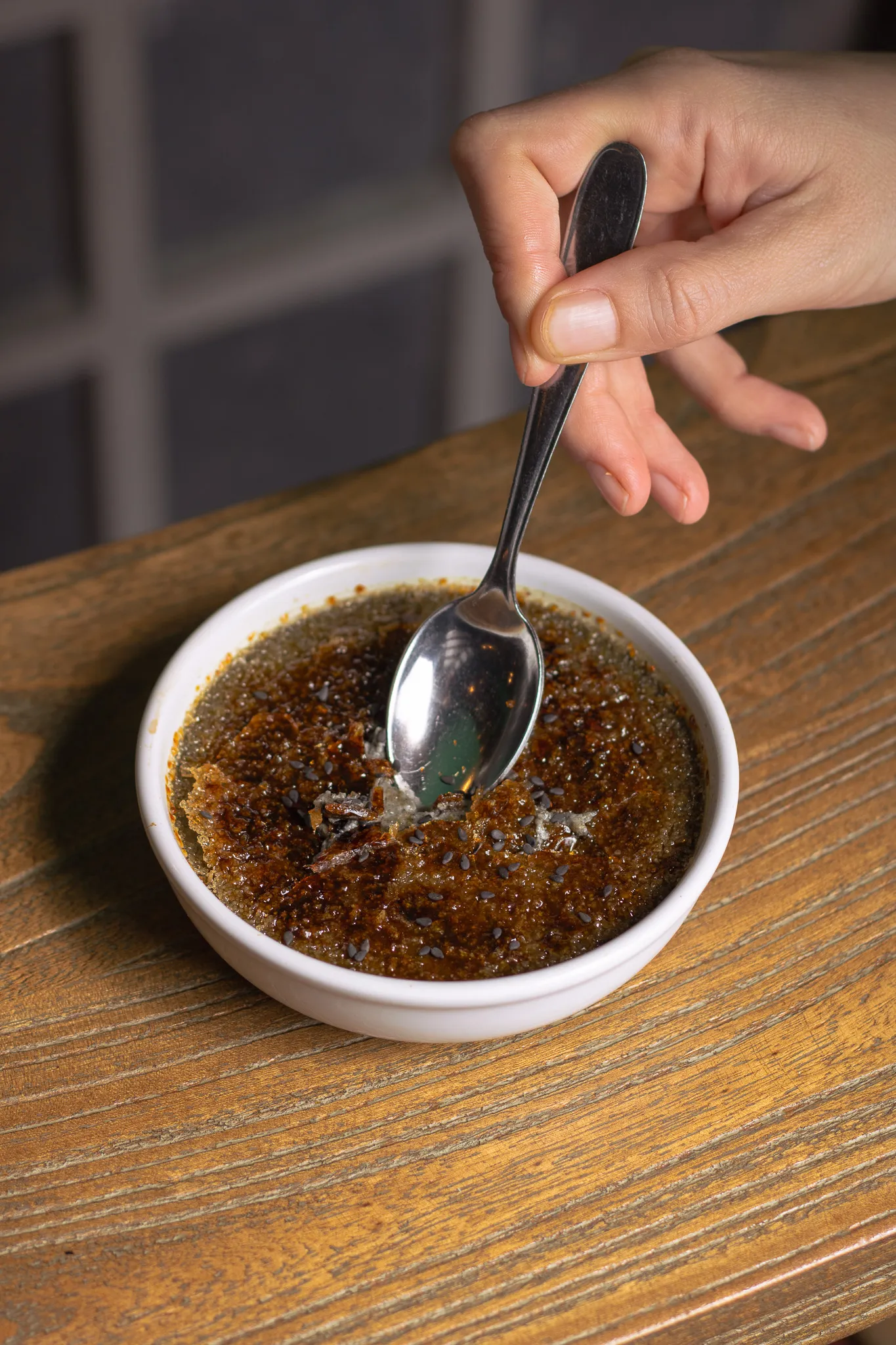 Crème brûlée sésame noir